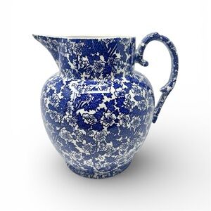 Williams Sonoma Burgess & Leigh Etruscan Jug Blue Burgess Chintz Made in England